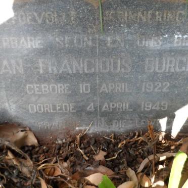 BURGER Jan Francious 1922-1949