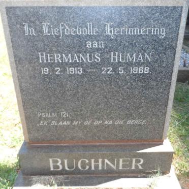 BUCHNER Hermanus Human 1913-1968