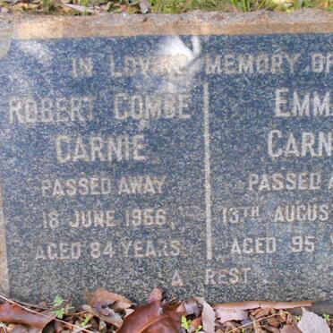 CARNIE Robert Combe -1956 &amp; Emma -1962
