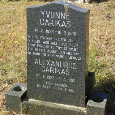 CARIKAS Alexandros 1923-1993 &amp; Yvonne 1938-1978