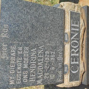CERONIE Hendrina Magdalena 1929-1963