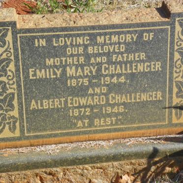 CHALLENGER Albert Edward 1872-1946 &amp; Emily Mary 1875-1944