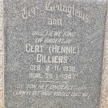 CILLIERS Gert 1930-1947