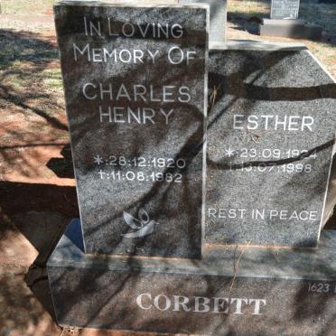 CORBETT Charles Henry 1920-1982 &amp; Esther 1924-1998