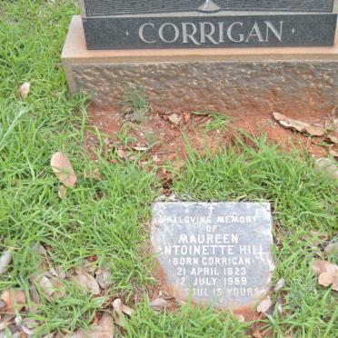 HILL Maureen Antoinette nee CORRIGAN 1923-1989