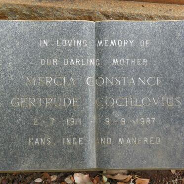 COCHLOVIUS Hans Albert 1906-1951 &amp; Mercia Constance Gertrude 1911-1987