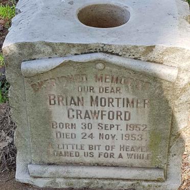 CRAWFORD Brian Mortimer 1952-1953