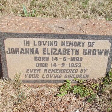 CROWN Johanna Elizabeth 1889-1953