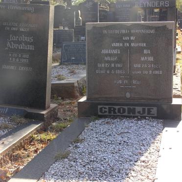CRONJE Johannes Willem 1917-1963 &amp; Ida Maude 1922-1968