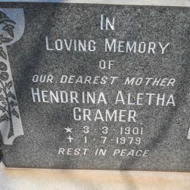 CRAMER Hendrina Aletha 1901-1979