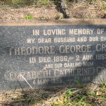 CROWLY Theodore George 1886-1953 &amp; Elizabeth Catharine 1895-1956