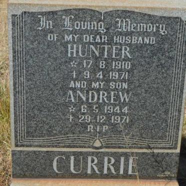 CURRIE Hunter 1910-1971 :: CURRIE Andrew 1944-1971