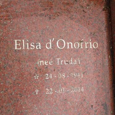 D'ONOFRIO Piero 1935-1992 &amp; Elisa TRUDA 1941-2014