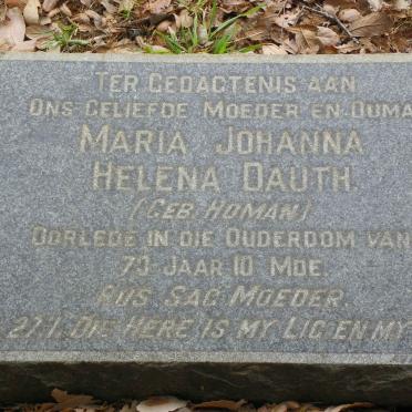 DAUTH Maria Johanna Helena nee HOMAN