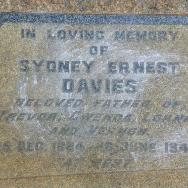 DAVIES Sydney Ernest 1884-1943