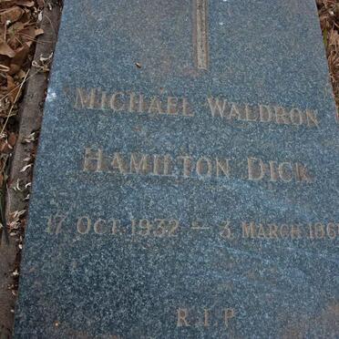 DICK Michael Waldron, HAMILTON 1932-1961
