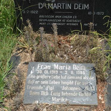DEIM Martin 1922-1973 &amp; Maria 1919-1985