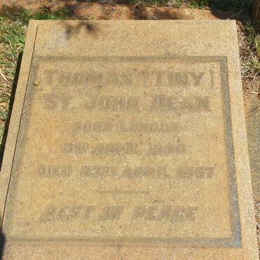 DEAN Thomas, St JOHN 1880-1957