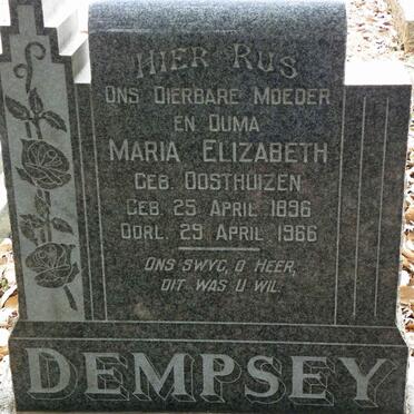 DEMPSEY Maria Elizabeth nee OOSTHUIZEN 1896-1966