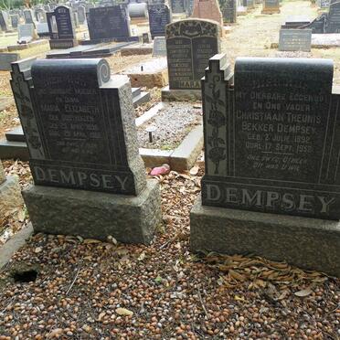 DEMPSEY Christiaan Theunis Bekker 1892-1952 &amp; Maria Elizabeth OOSTHUIZEN 1896-1966