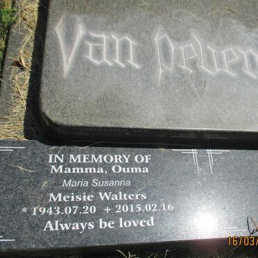 DEVENTER Gideon Jakobus, van 1905-1968 :: WALTERS Maria Susanna 1943-2015