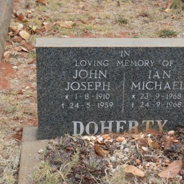 DOHERTY John Joseph 1910-1959 :: DOHERTY Ian Michael 1968-1968