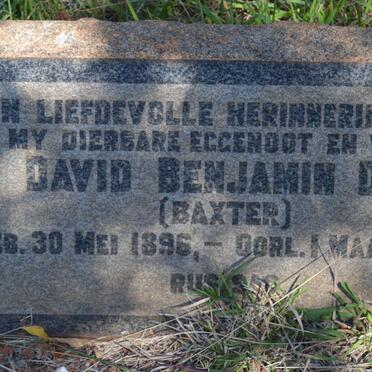 DRY David Benjamin 1896-1958