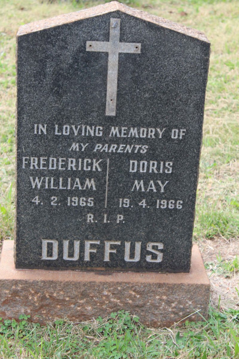DUFFUS Frederick William -1965 &amp; Doris May -1966