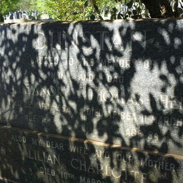 DUNSTAN Thomas Henry -1958 &amp; Eleanor -1957