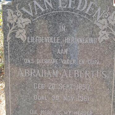 EEDEN Abraham Albertus, van 1890-1961