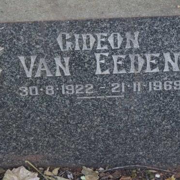 EEDEN Gideon, van 1922-1969