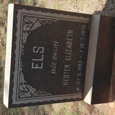 ELS Hester Elizabeth nee BAILIE 1893-1970