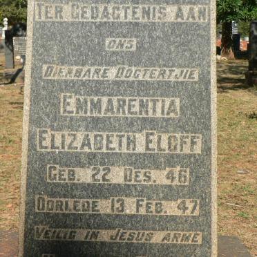 ELOFF Emmarentia Elizabeth 1946-1947