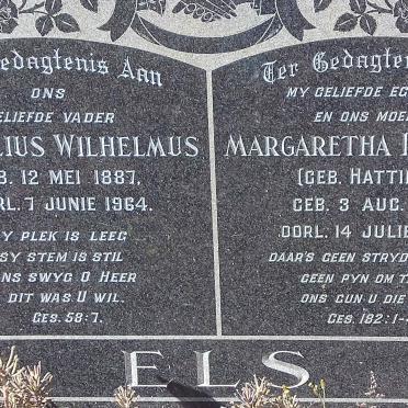 ELS Cornelius Wilhelmus 1887-1964 &amp; Margaretha Isabella HATTINGH 1886-1958
