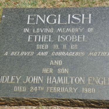 ENGLISH Ethel Isobel -1968 :: ENGLISH Dudley John Hamilton -1980