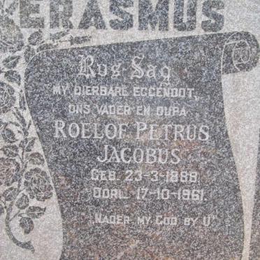 ERASMUS Roelof Petrus Jacobus 1888-1961