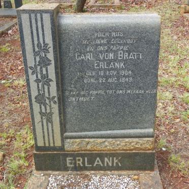 ERLANK Carl Von Bratt 1904-1943