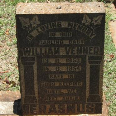 ERASMUS William Venner 1953-1954