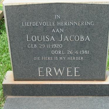 ERWEE Louisa Jacoba 1920-1981