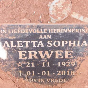 ERWEE Aletta Sophia 1929-2018