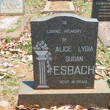 ESBACH Alice Lydia Susan