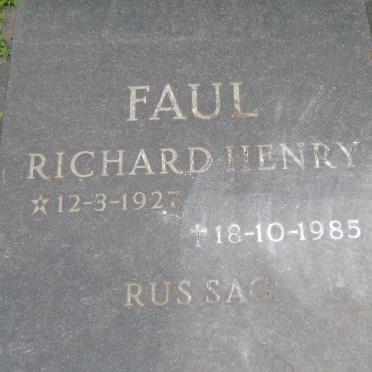 FAUL Richard Henry 1927-1985