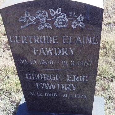 FAWDRY George Eric 1906-1978 &amp; Gertrude Elaine 1909-1967