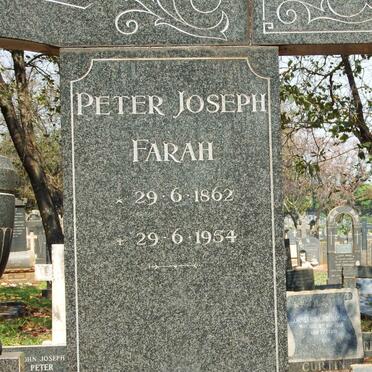 FARAH Peter Joseph 1862-1954