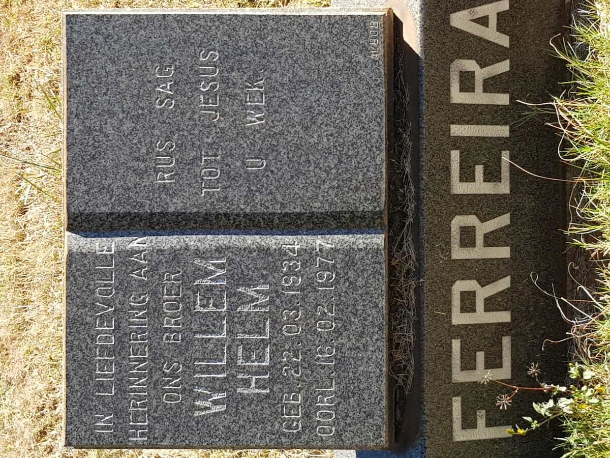 FERREIRA Willem Helm 1934-1977