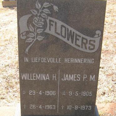 FLOWERS James P.M. 1905-1973 &amp; Willemina H. 1906-1963