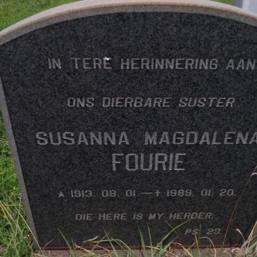 FOURIE Susanna Magdalena 1913-1989