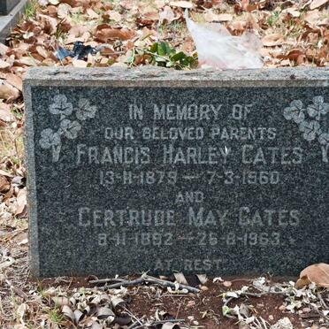 GATES Francis Harley 1879-1960 &amp; Gertrude May 1892-1963