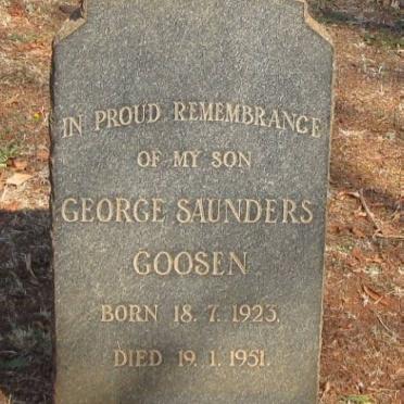 GOOSEN George Saunders 1923-1951