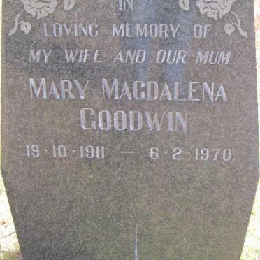 GOODWIN Mary Magdalena 1911-1970